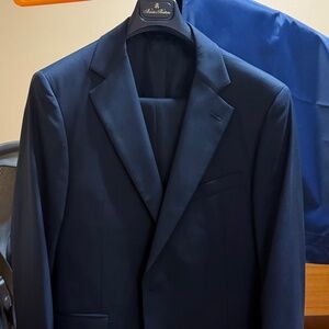 New Brooks Brothers 1818 Classic Navy Wool Suit 42S Made In Italy